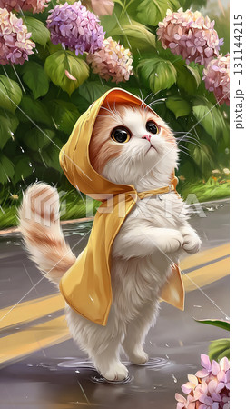 猫の癒し系イラスト / Cat - Healing & Cute Illustration 131144215