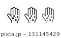 Rash hand icon set line art and glyph design. 131145429