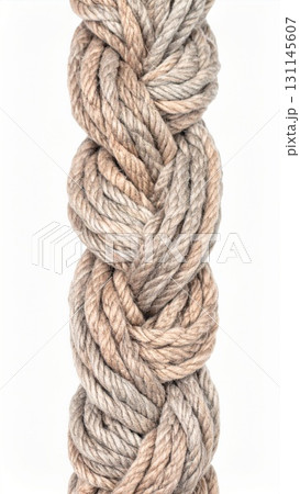 Close Up View of Beige Interwoven Rope Knot on...のイラスト素材 [131145607 ...