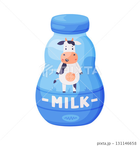 Milk Bottle as Dairy Food and Product Item Vector Illustration Milk Bottle as Dairy Food and Product Item Vector Illustration 131146658