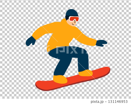 スノーボードをする人のイラスト 131146953