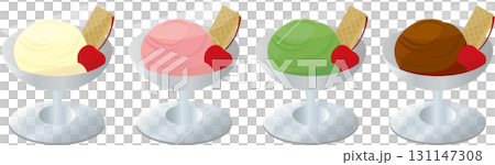Ice cream at a coffee shop 131147308
