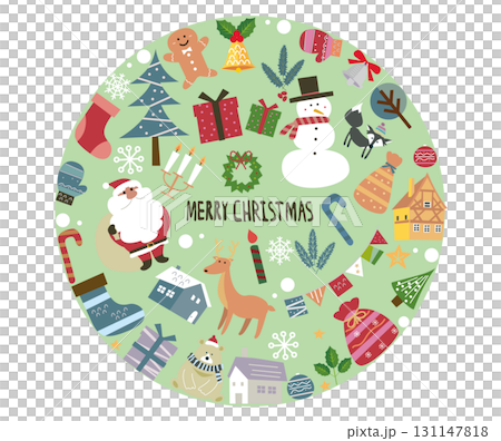 可愛い手書き風クリスマスイラスト素材 131147818
