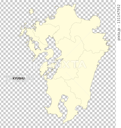 [日本地圖] 九州地圖（含縣界） 131147952