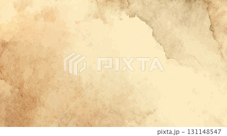 水彩風のブラウンベージュ背景 テクスチャ素材 131148547