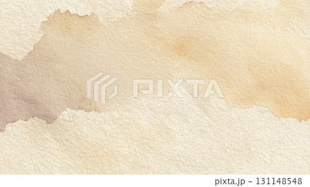 水彩風のブラウンベージュ背景 テクスチャ素材 131148548