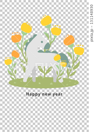 2026 Horse Year New Year's card template 131148930