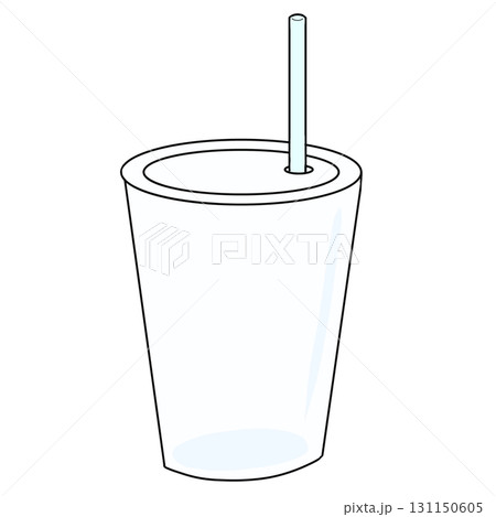 プラ　カップ　ストロー　シンプル 131150605
