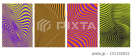 Psychedelic color illusion patterns set Psychedelic color illusion patterns set 131150832