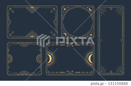 Elegant vintage borders with tarot symbolism 131150888
