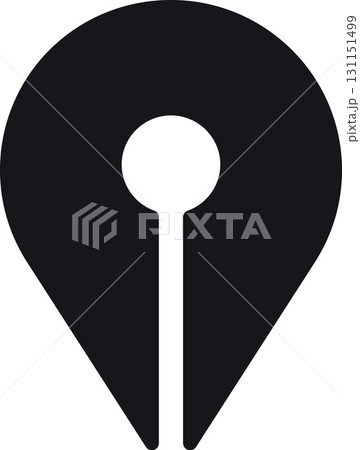 location, map, address icon Black map pin icon...のイラスト素材 [131151499 ...