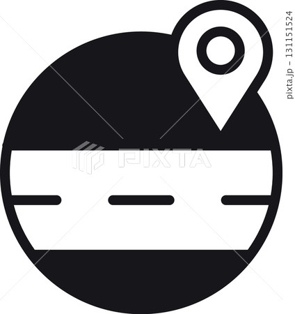 location, map, address icon Location pin inside a circular design, suggesting navigation or mapping. 131151524
