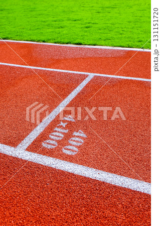 Running track in the stadium 131151720