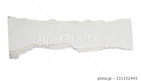 White ripped paper torn edges strips isolated on white background 131152445