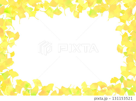 いちょうの葉のフレーム いちょうの葉のフレーム 131153521