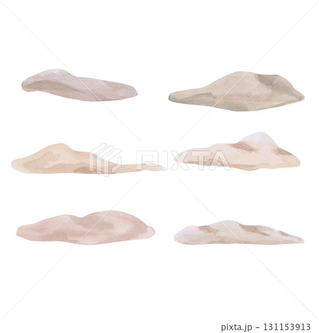 Seabed elements set. Isolated watercolor paintings of the underwater world for children's printed materials, clothing printing, and interior design for themed parties and children's rooms. Seabed elements set. Isolated watercolor paintings of the underwater world for children's printed materials, clothing printing, and interior design for themed parties and children's rooms. 131153913