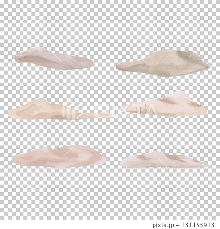 Seabed elements set. Isolated watercolor paintings of the underwater world for children's printed materials, clothing printing, and interior design for themed parties and children's rooms. 131153913