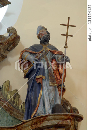 Statue of Saint in the Church of Saint Francis Xavier in Vugrovec, Croatia Statue of Saint in the Church of Saint Francis Xavier in Vugrovec, Croatia 131154123