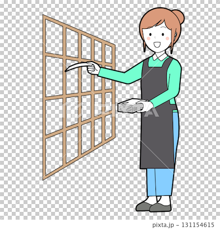 一名婦女正在分類 131154615