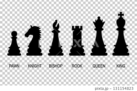 チェスの駒　シルエットセット 131154823