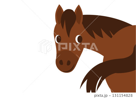 かわいい馬のイラスト素材 131154828