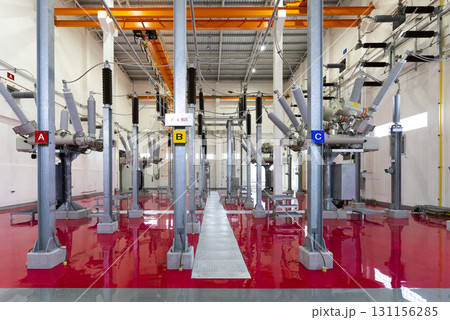 Electric power generator at a power plant Electric power generator at a power plant 131156285