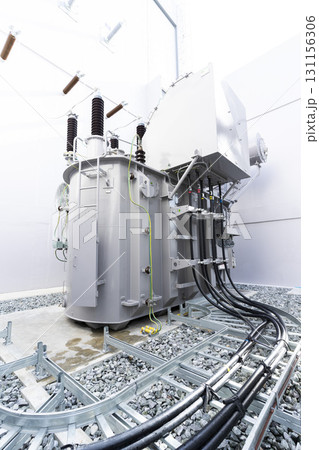 Electrical power station in power plant. Electrical power station in power plant. 131156306