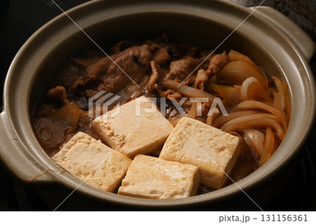 土鍋で作った肉豆腐 土鍋で作った肉豆腐 131156361