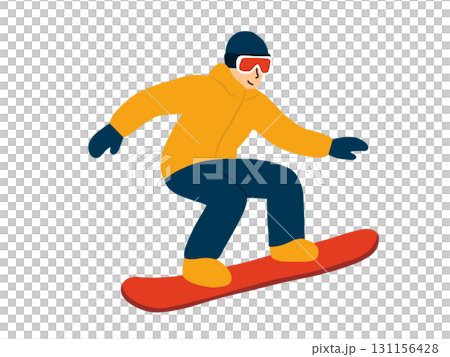 一個人滑雪的插圖 131156428
