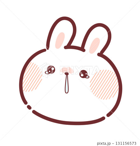 涙と鼻水を垂らしているかわいいウサギの病気イラスト 涙と鼻水を垂らしているかわいいウサギの病気イラスト 131156573