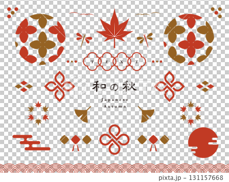 Japanese-style autumn design material Japanese-style autumn design material 131157668