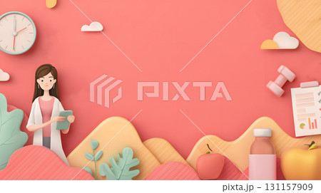 Modern infographic background design for wellness campaign 131157909