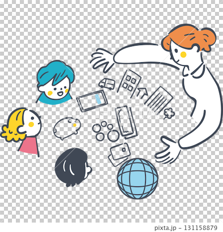 家庭でのお金教育 親と子どもの金融リテラシー学習イラスト 家庭でのお金教育 親と子どもの金融リテラシー学習イラスト 131158879