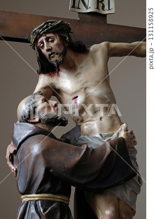 St. Francis removes Jesus from the cross, church of Saint Matthew in Stitar, Croatia 131158925