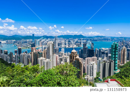 香港　100万ドルの夜景　日中景 131158973