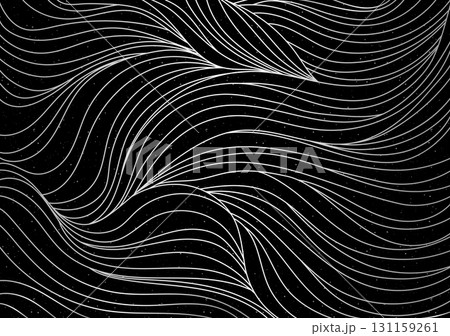 Dark abstract pattern with hand drawn waves 131159261