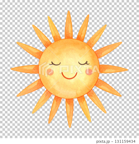 可愛い黄色の太陽 131159434