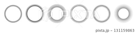Minimalist geometric dot circles for graphic design 131159863