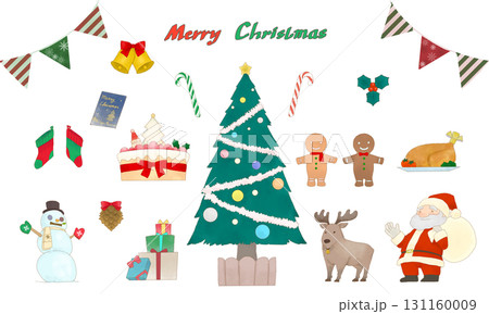 可愛いクリスマスの素材セット 可愛いクリスマスの素材セット 131160009