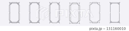 Elegant geometric frames for classic decorative design 131160010