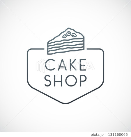 Piece of cake emblem. Piece of cake emblem. 131160066