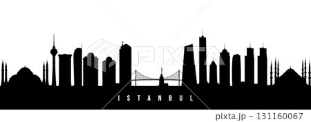 Vector silhouette illustration of Istanbul City urban skyline. 131160067