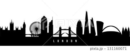 Vector silhouette illustration of London City urban skyline. Vector silhouette illustration of London City urban skyline. 131160071
