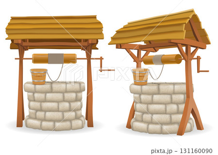 well for water made of stone with wooden roof cartoon stock vector illustration well for water made of stone with wooden roof cartoon stock vector illustration 131160090