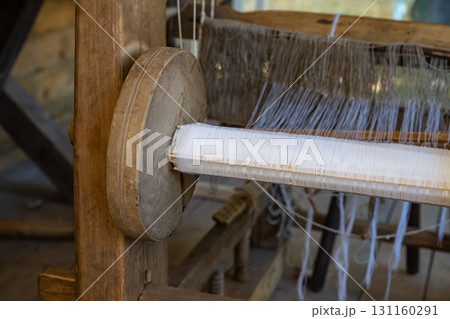 mechanism of a wooden loom for the production of carpet fabric mechanism of a wooden loom for the production of carpet fabric 131160291