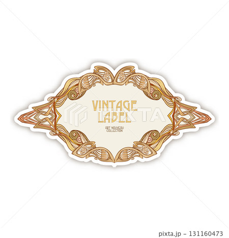 Decorative flowers and leaves in art nouveau style Decorative flowers and leaves in art nouveau style 131160473
