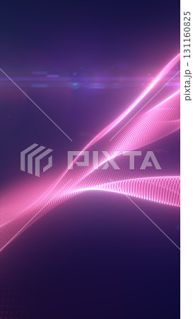 Abstract glowing pink waves made of tiny particles on a futuristic background Abstract glowing pink waves made of tiny particles on a futuristic background 131160825