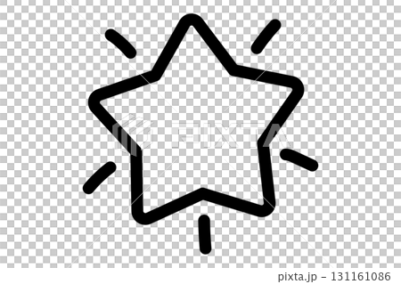 星のシンプルな手描きイラスト09 星のシンプルな手描きイラスト09 131161086