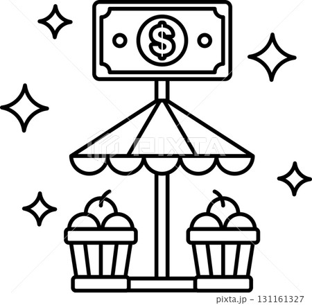 A black and white drawing of a dollar sign A black and white drawing of a dollar sign 131161327
