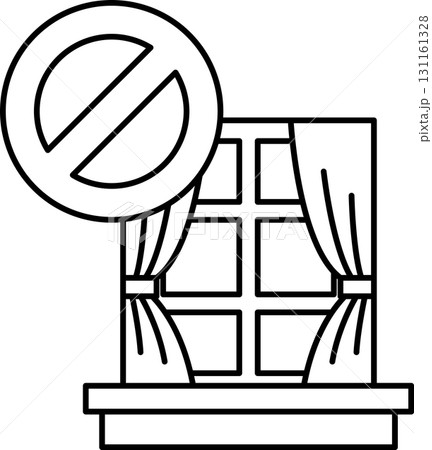 A window with a sign that says "Do Not Enter" on it A window with a sign that says "Do Not Enter" on it 131161328